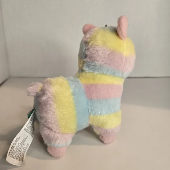 Amuse Alpacasso Alpaca Llama Rainbow Keychain Clip On Plush Stuffed Animal Mini - Picture 3 of 5